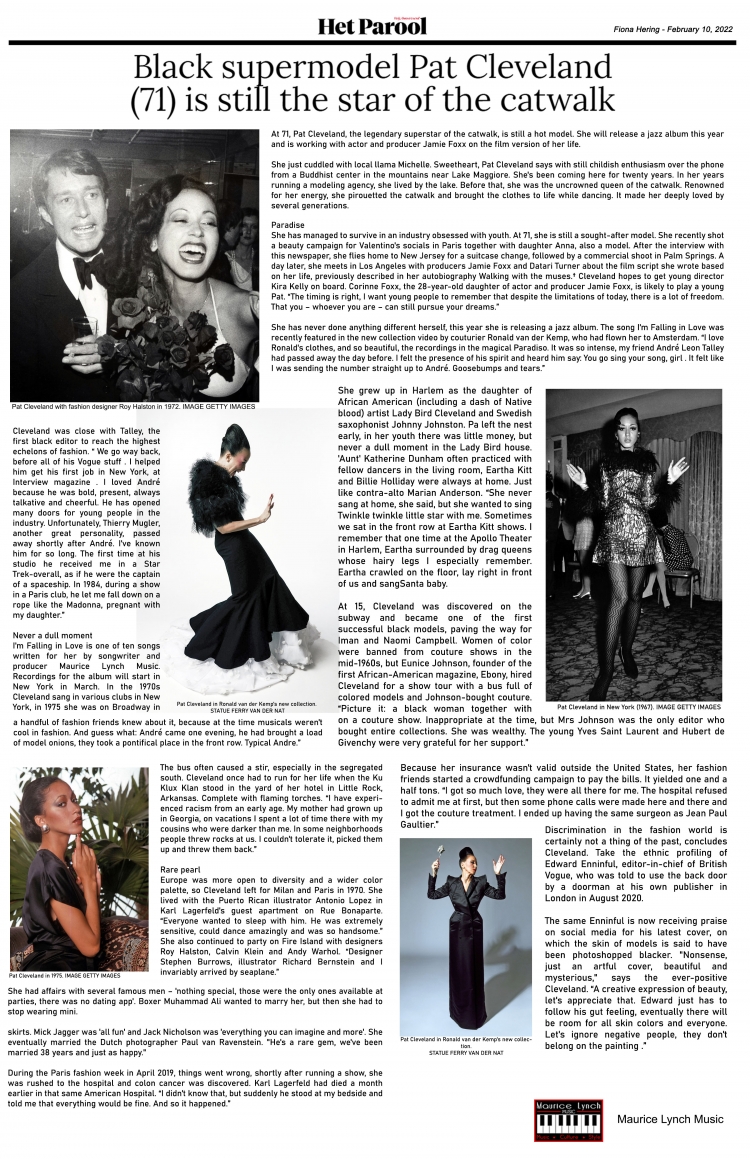  Black Supermodel Pat Cleveland Is Still the Star of the Catwalk at 71 (Het Parool - Amsterdam) 